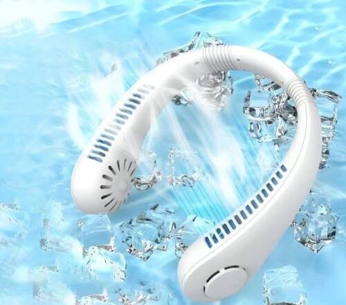 USB Rechargeable Portable Mini Bladeless Neck Fan Neck Cooler